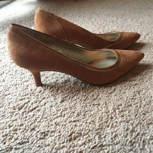 Faux Suede Anne Klein Heels